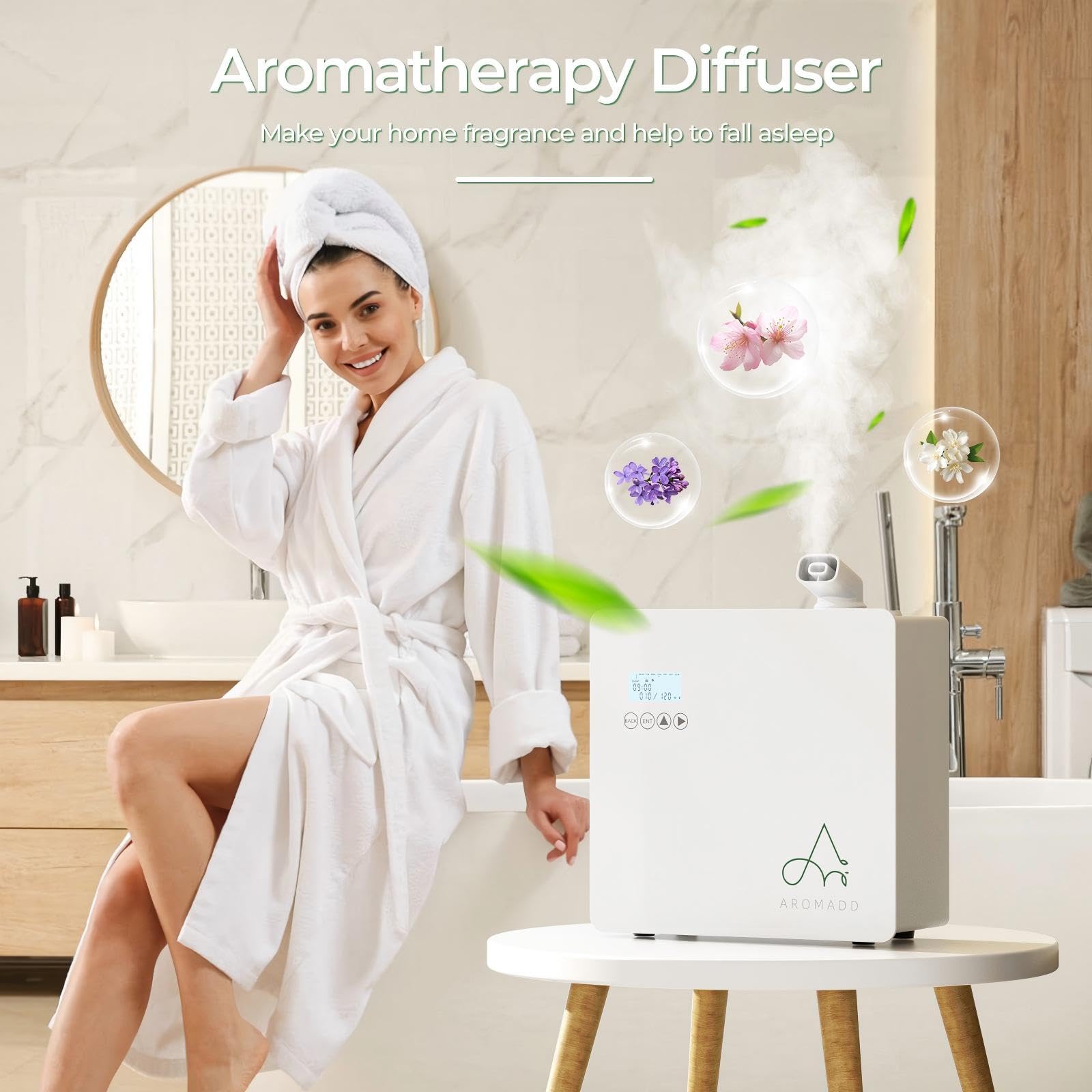 Aromadd quiet operation highlights silent diffusion in a living space