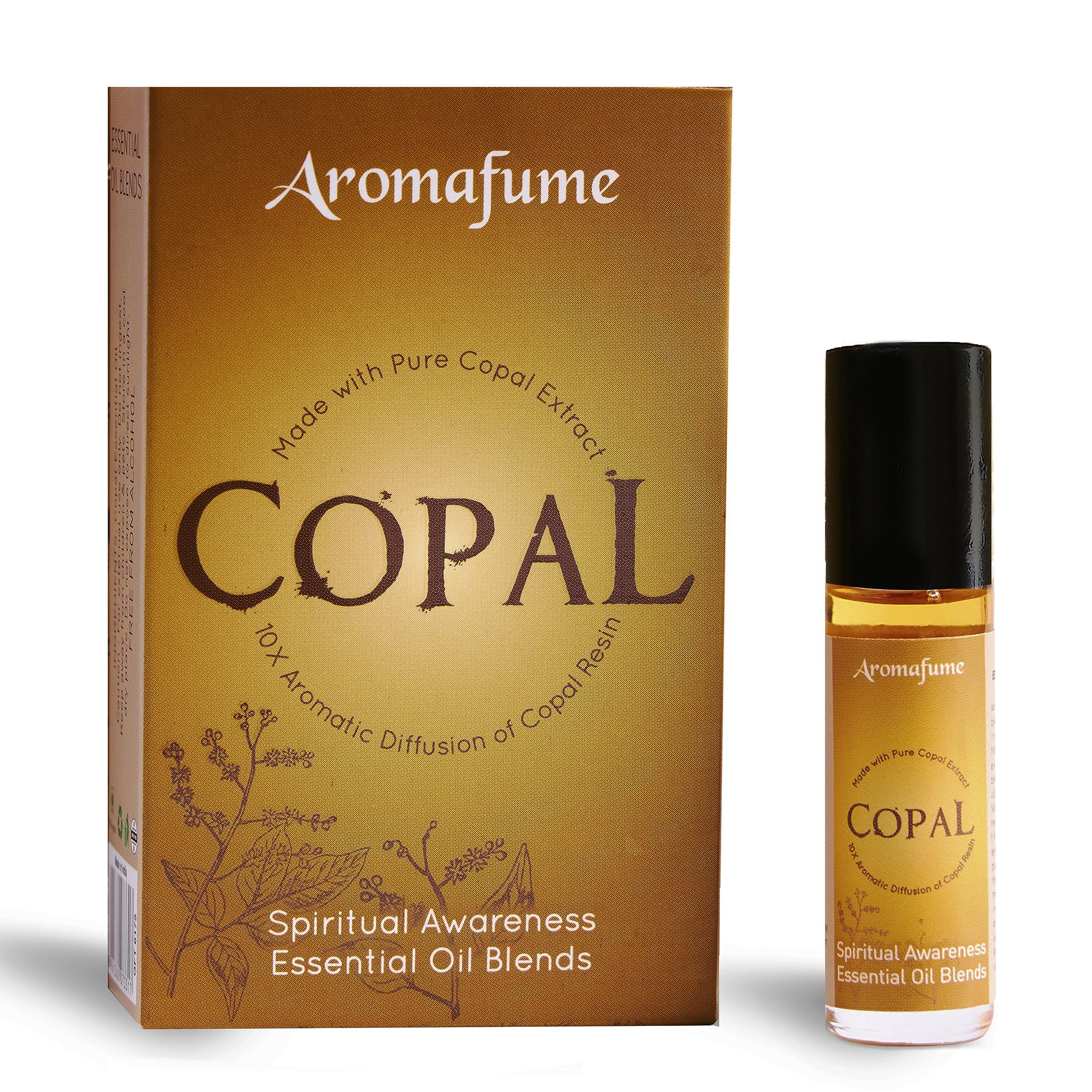 Aromafume Copal Roll-On bottle ready for daily meditation rituals