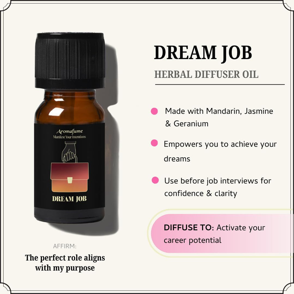 Aromafume Dream Job bottle diffuser blending citrus-sweet notes for ambition