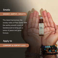 Aromafume ethical sourcing Palo Santo with sustainable sandalwood blend.