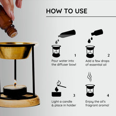 Aromafume Exotic Oil Burner featuring a tea light candle for warm aroma.
