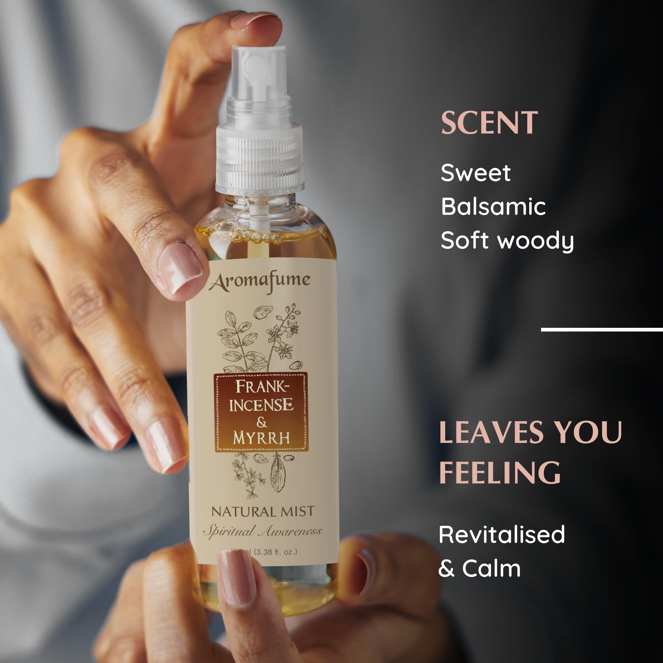 Room diffusion scene with Aromafume Frankincense Myrrha resin mist