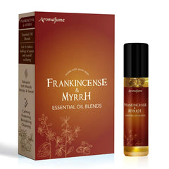 Aromafume Frankincense & Myrrha roll-on bottle for meditation and calming rituals.