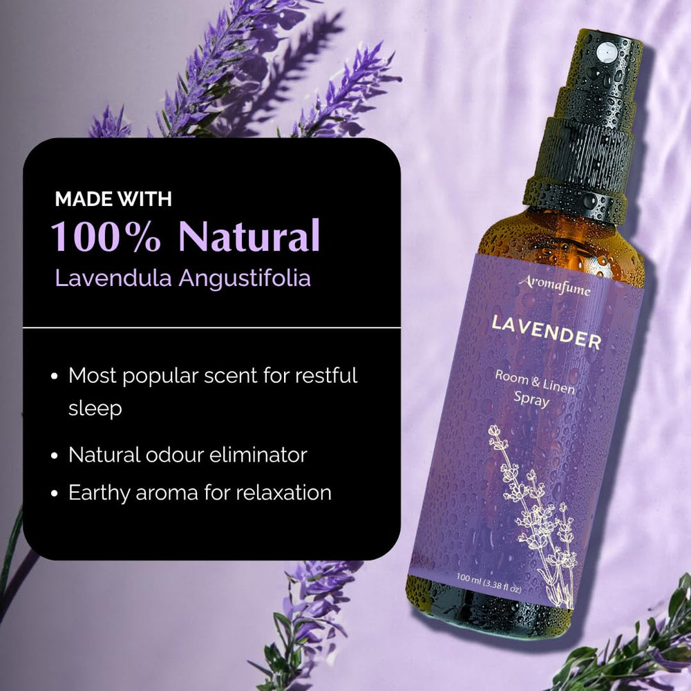Aromafume Lavender bed linen spray mist refreshes fabrics