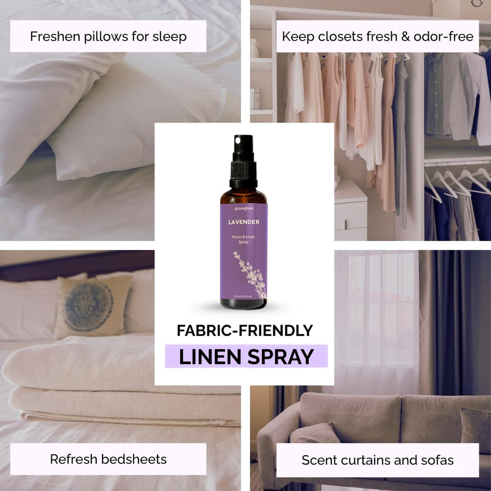 Aromafume Lavender curtains and clothes spray freshens textiles