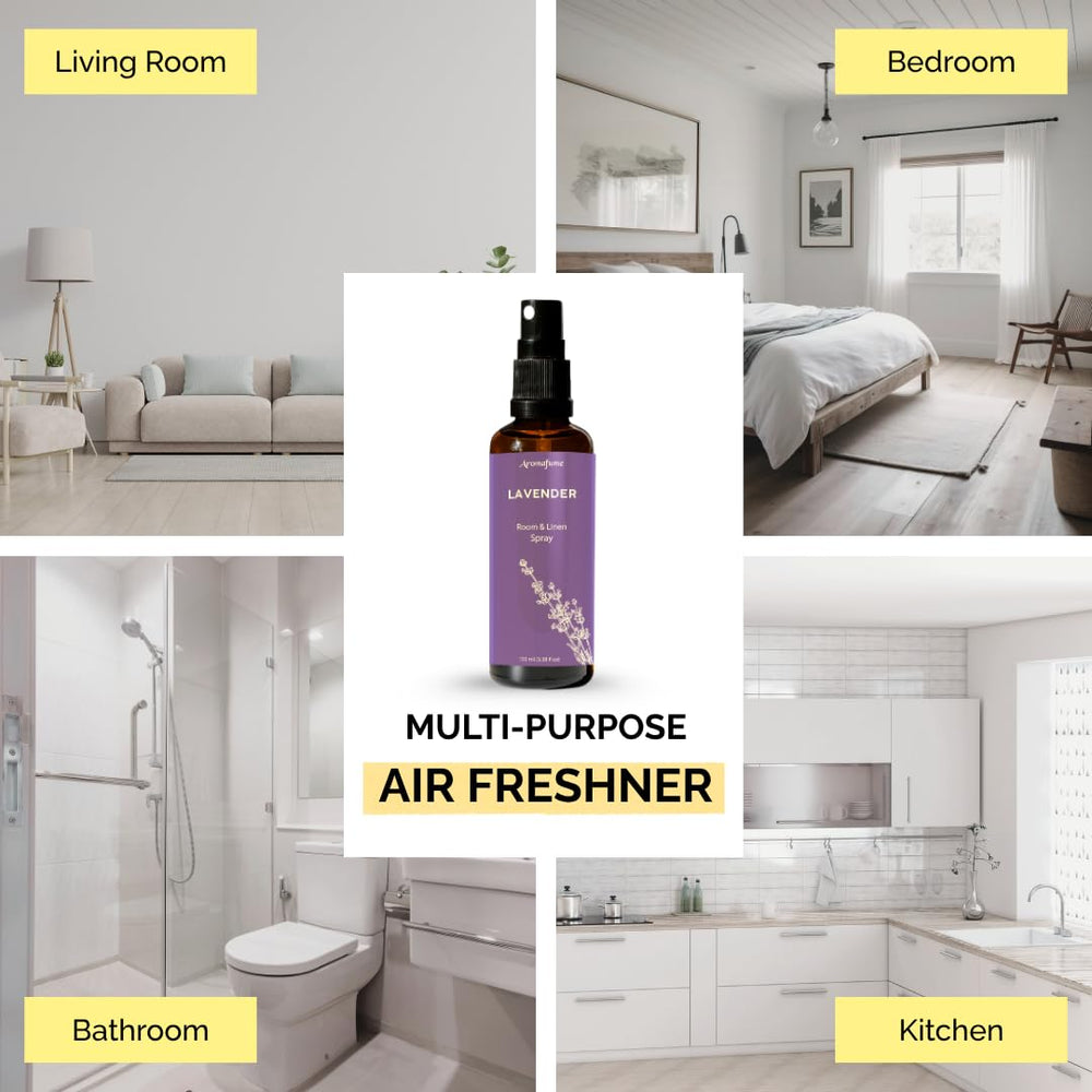 Aromafume Lavender pillow spray closeup for restful nights