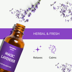 Aromafume Magic Lavender bottle with label for pure lavender scent and relaxation