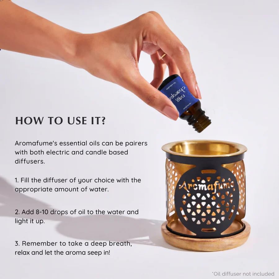 Aromafume Nag Champa diffuser setup in a cozy meditation corner