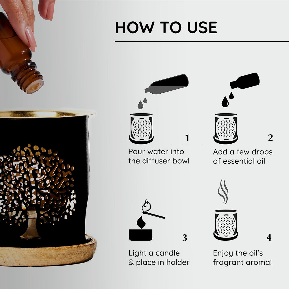 Aromafume tea light candle diffuser creates warm, inviting ambience.