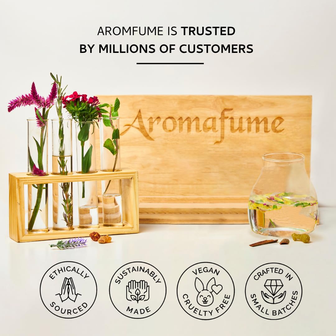 Aromafume vegan cruelty-free seal on packaging highlighting ethical and clean ingredients