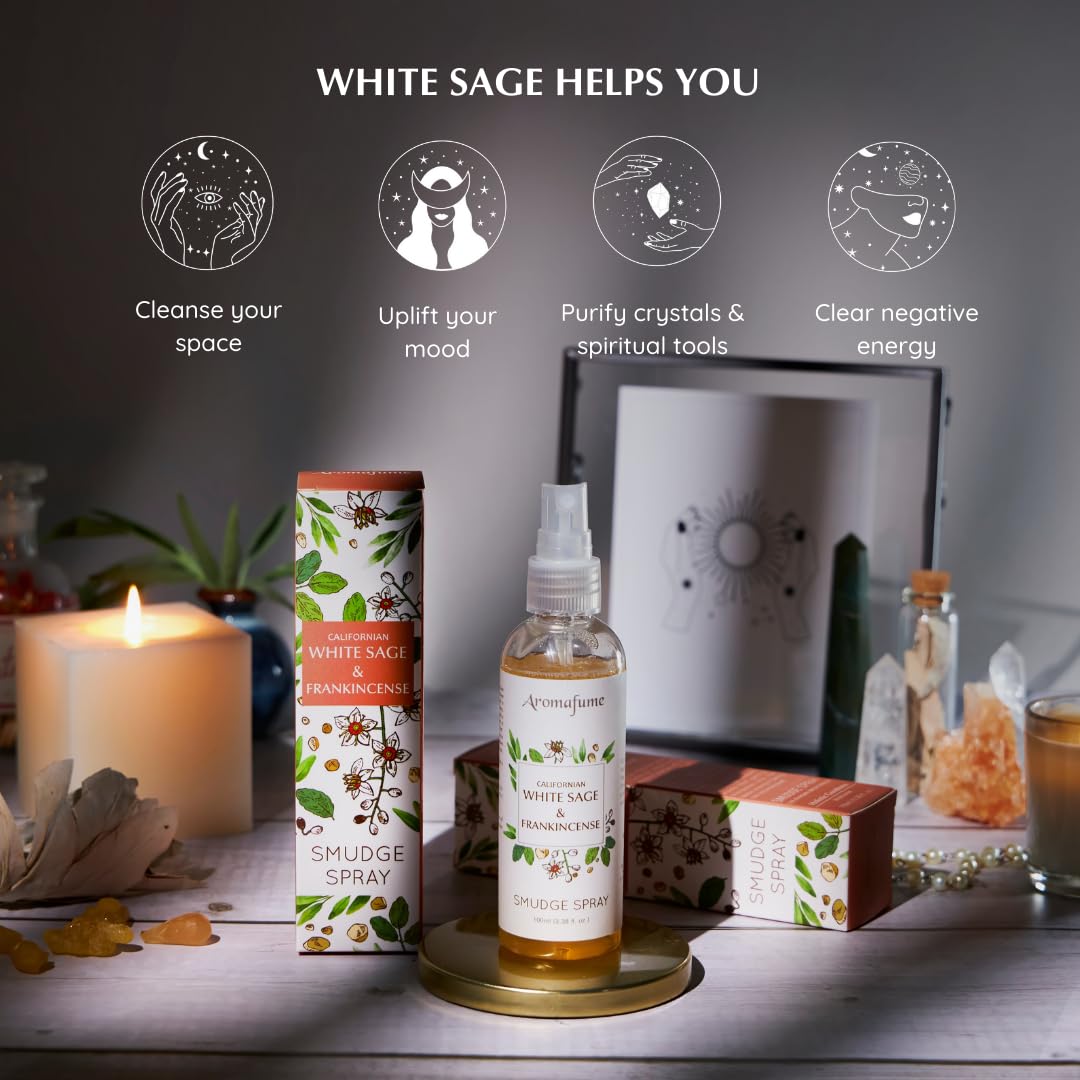 Aromafume white sage leaf closeup communicates natural scent and herbal cleansing vibes.