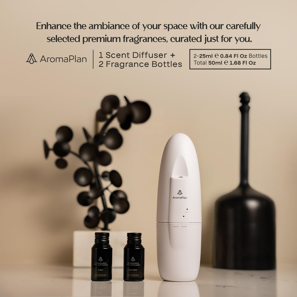 AROMAPLAN diffuser in use delivering clean fragrance without water