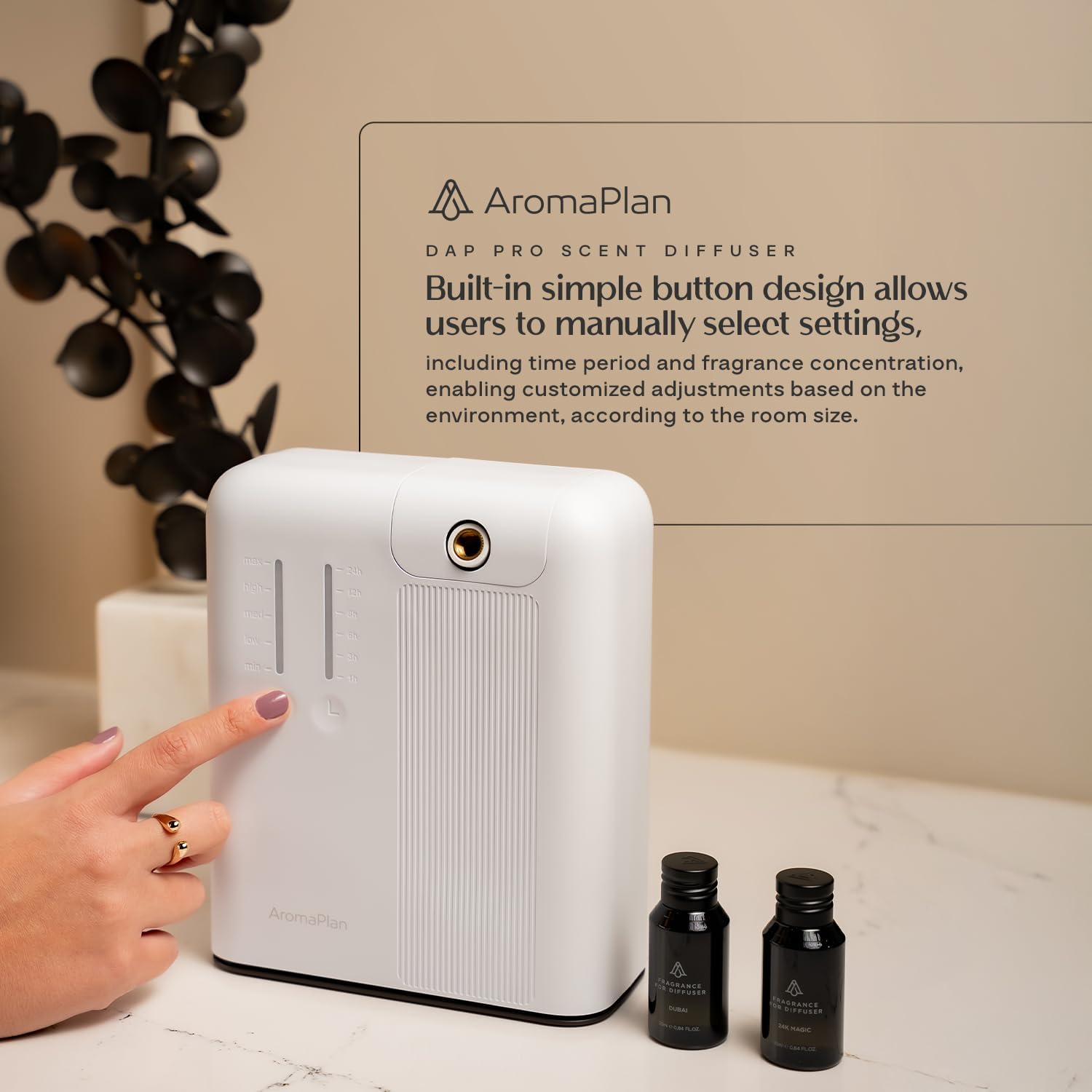 AROMAPLAN HVAC integration capability for whole-house diffusion