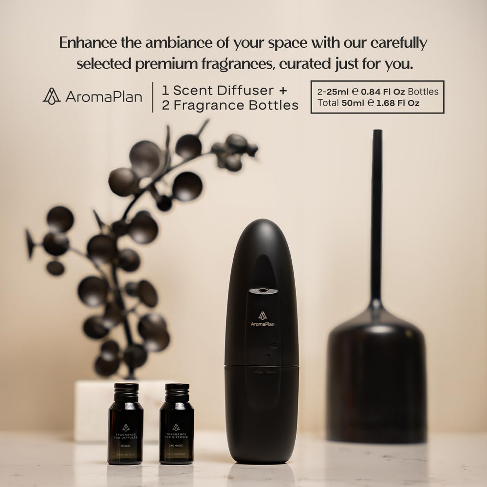 AROMAPLAN 24 Knights fragrance 25 ml bottle delivers bold woody aroma for offices.
