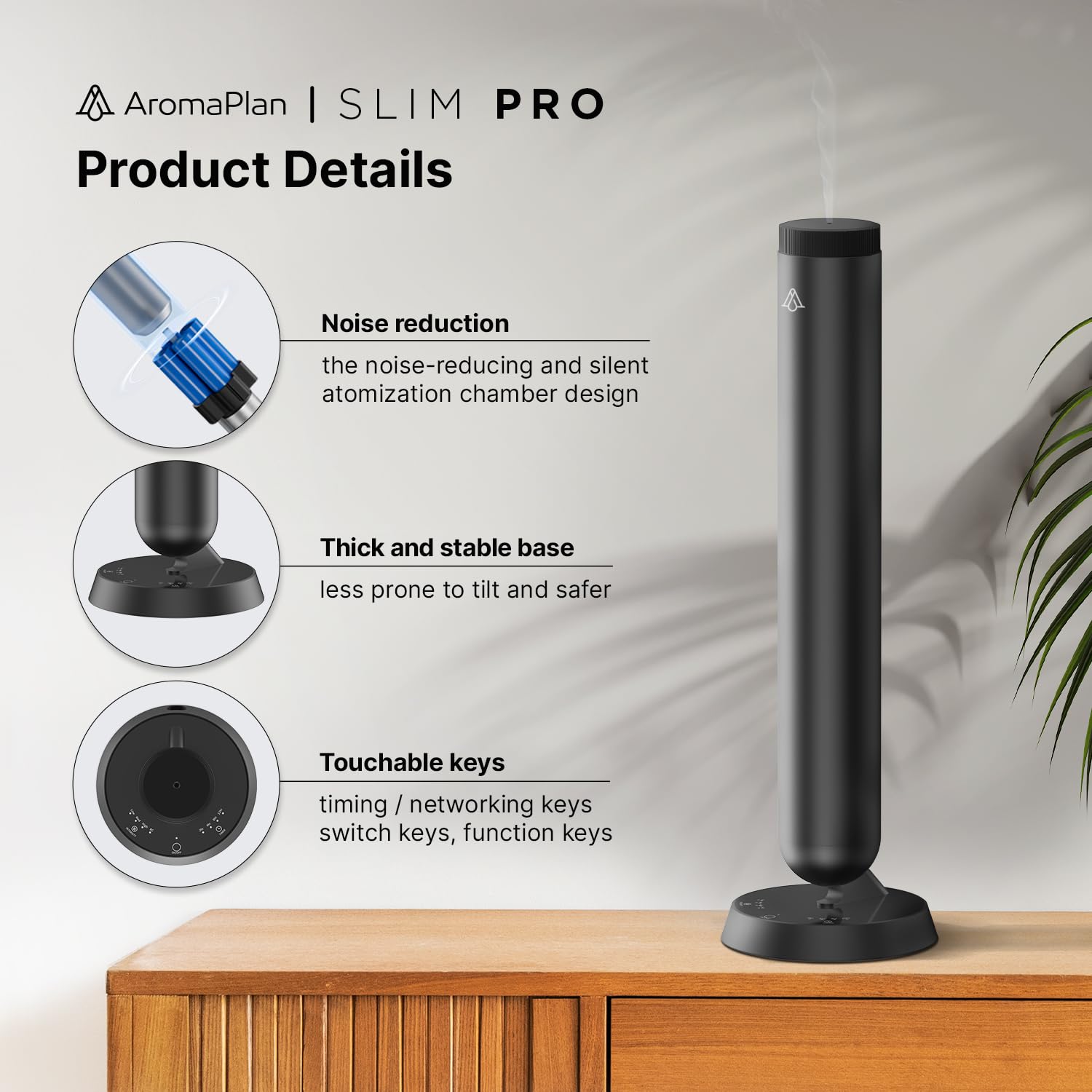 AROMAPLAN smart diffuser with remote control for effortless fragrance scheduling