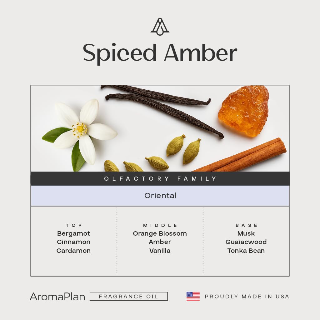 AROMAPLAN Spiced Amber diffuser in use delivering lasting fragrance