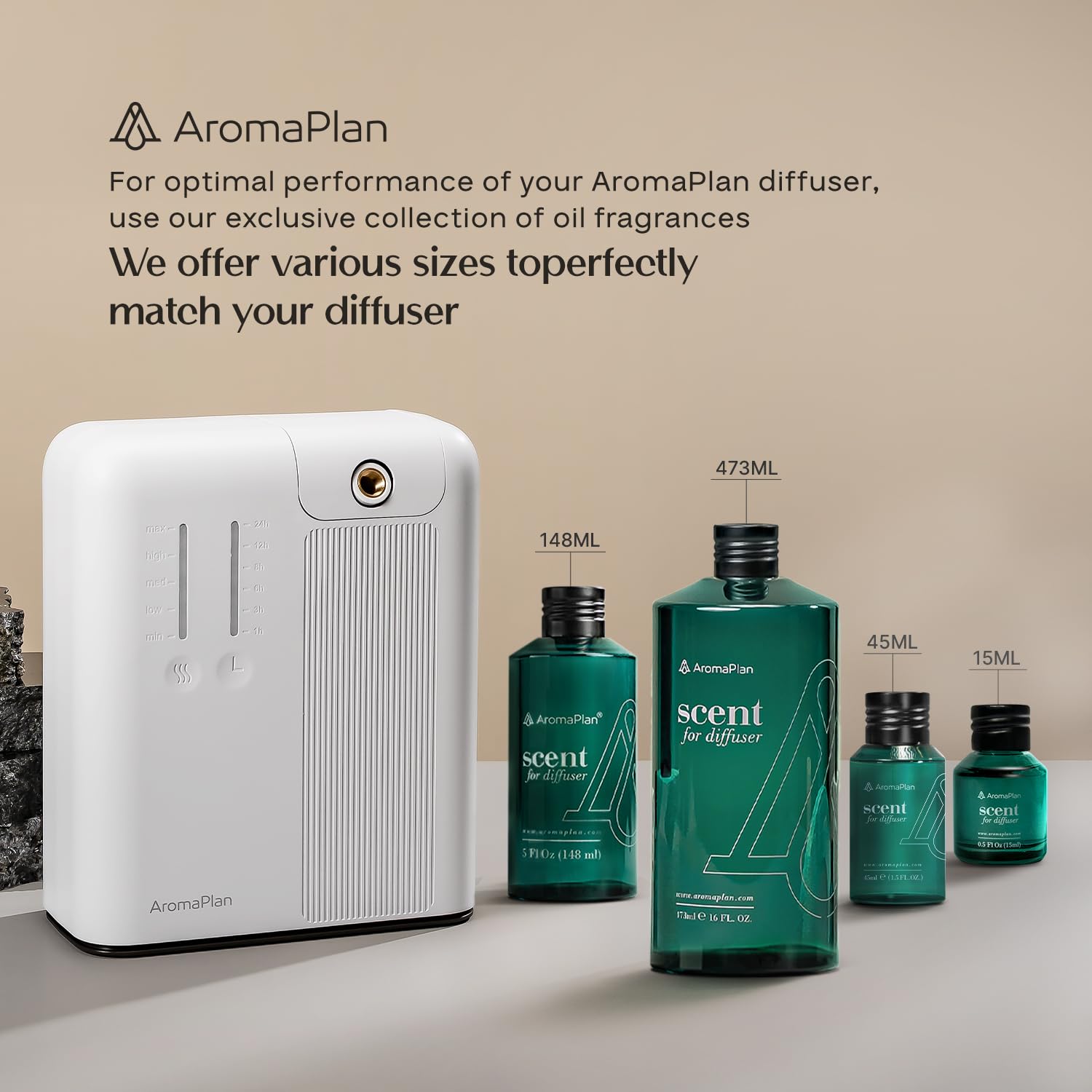 AROMAPLAN waterless operation demonstrating clean fragrance release