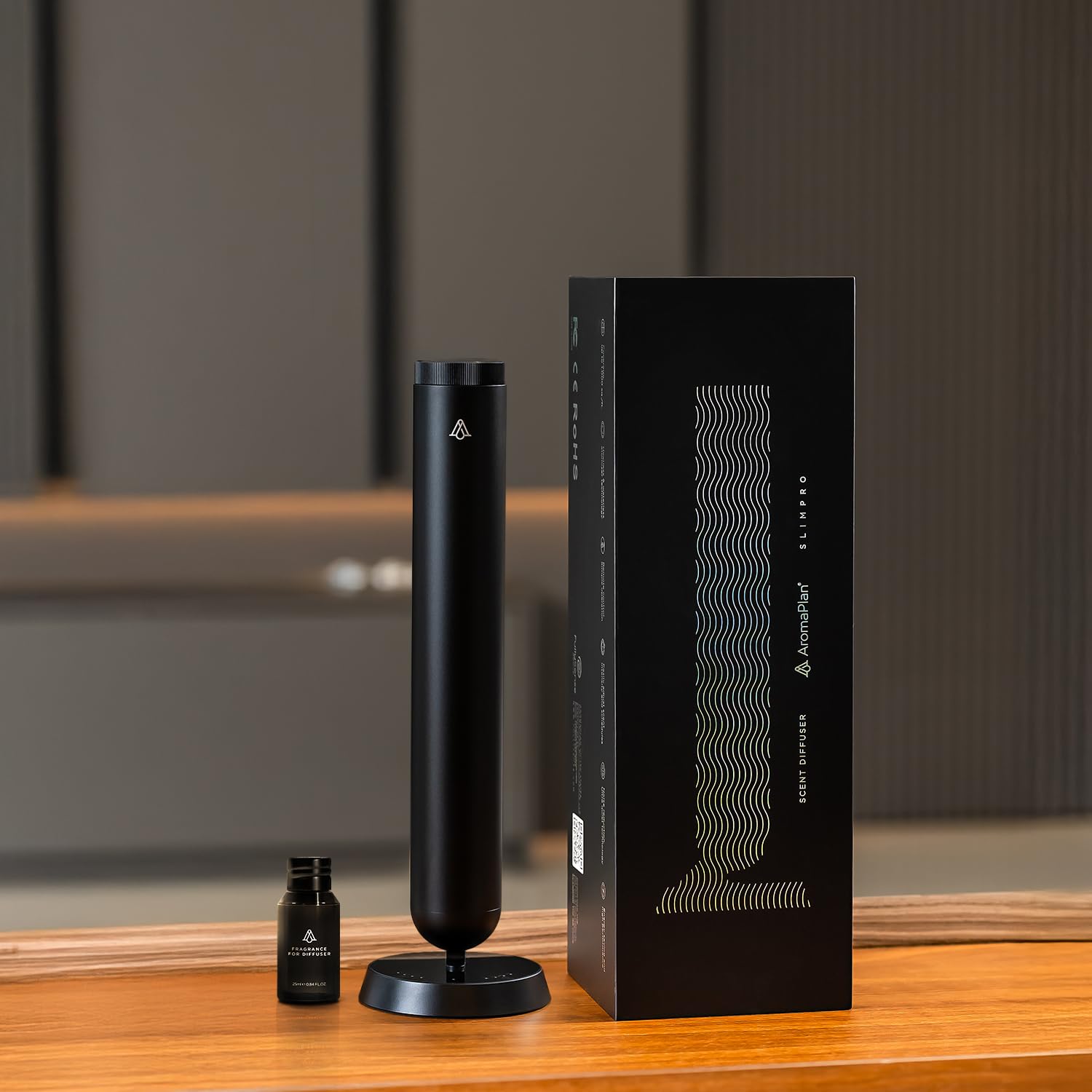 AROMAPLAN whisper-quiet diffuser operates with minimal background noise