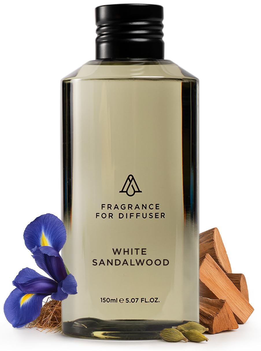 AROMAPLAN White Sandalwood bottle front for a long lasting luxury scent