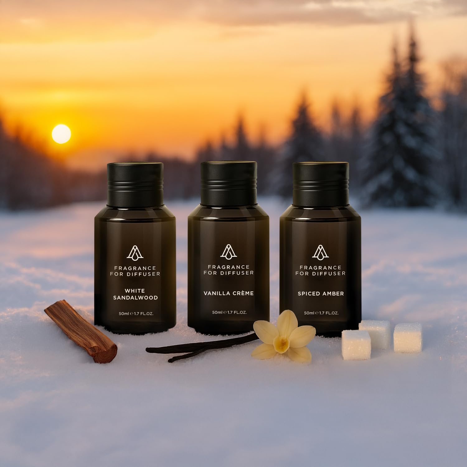 AROMAPLAN Winter Collection Vanilla Creme bottle delivers sweet warmth for inviting living spaces.