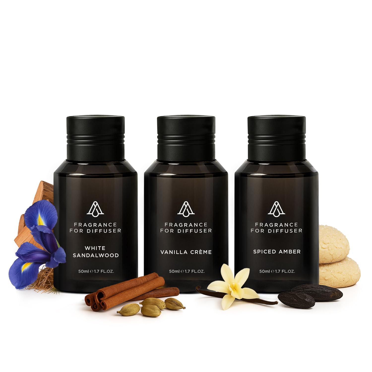 AROMAPLAN Winter Collection White Sandalwood bottle ready to create a cozy home ambience.