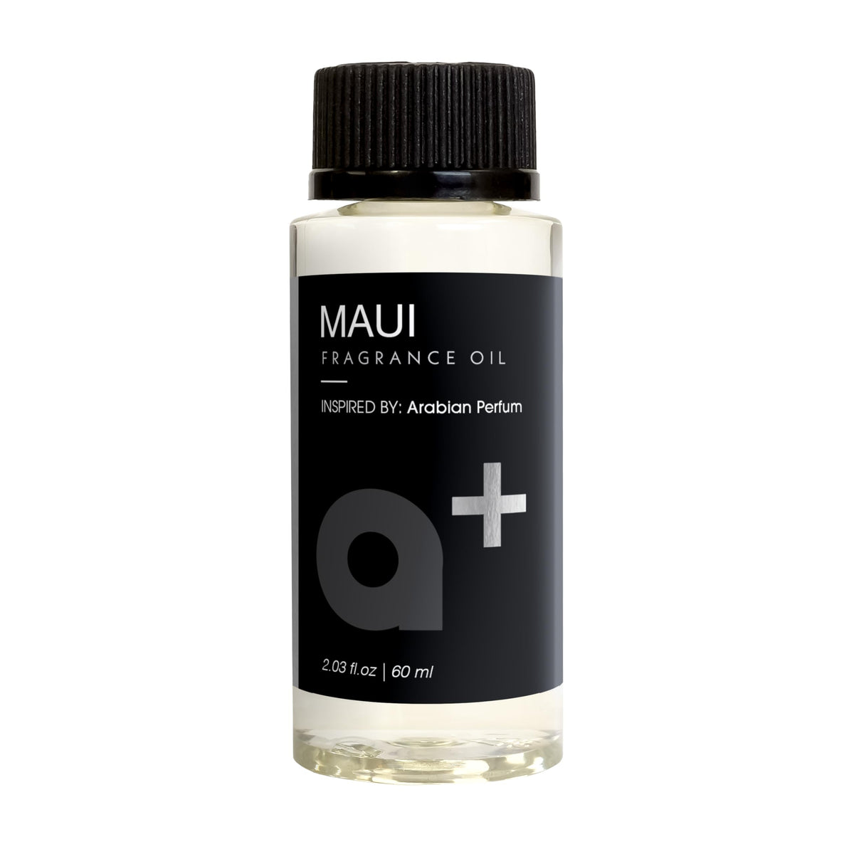 Aromar Maui fragrance oil bottle releasing rose, lemon, vanilla notes for a refined home aroma