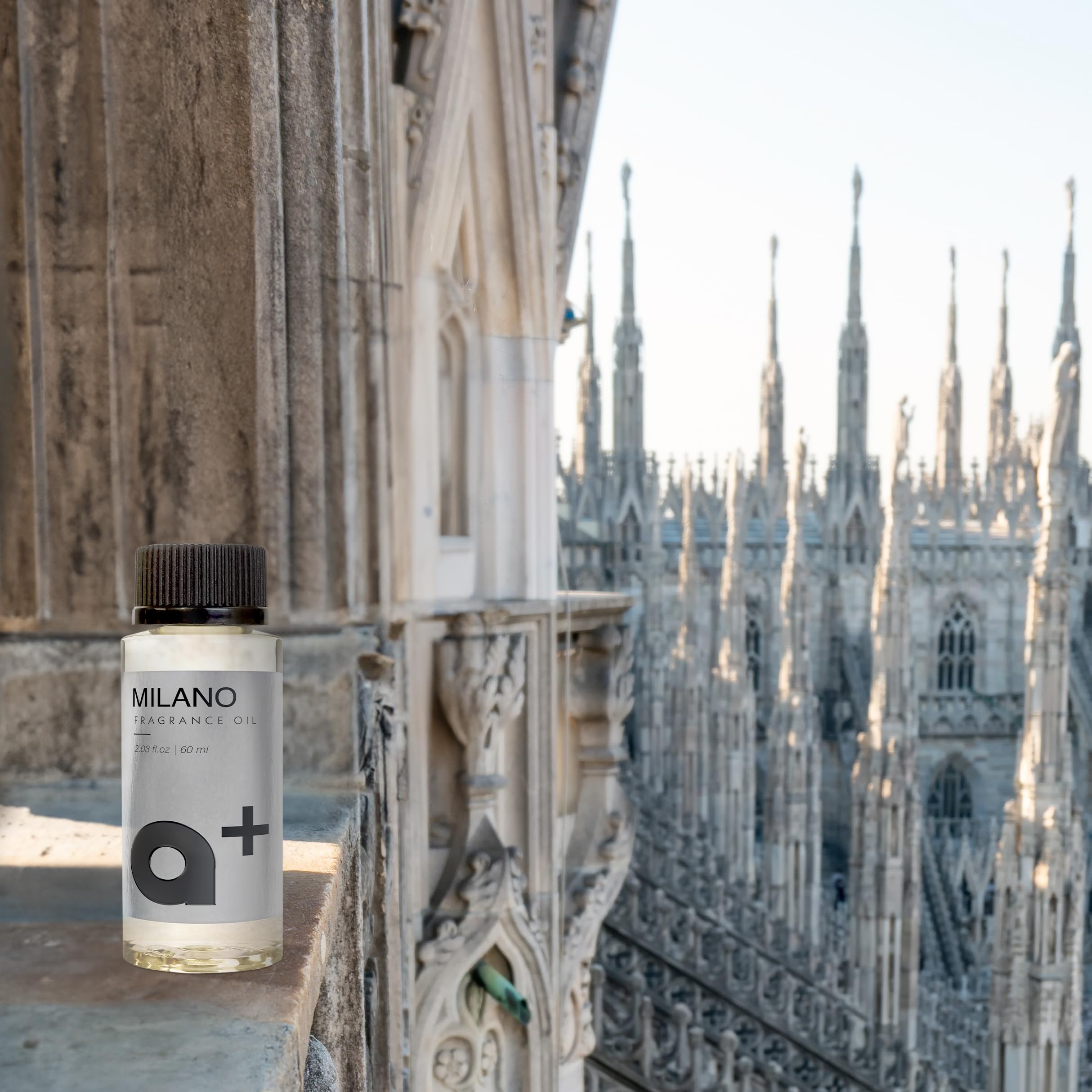 Aromar Milano fragrance oil packaging showcases premium design for easy diffusion in any room
