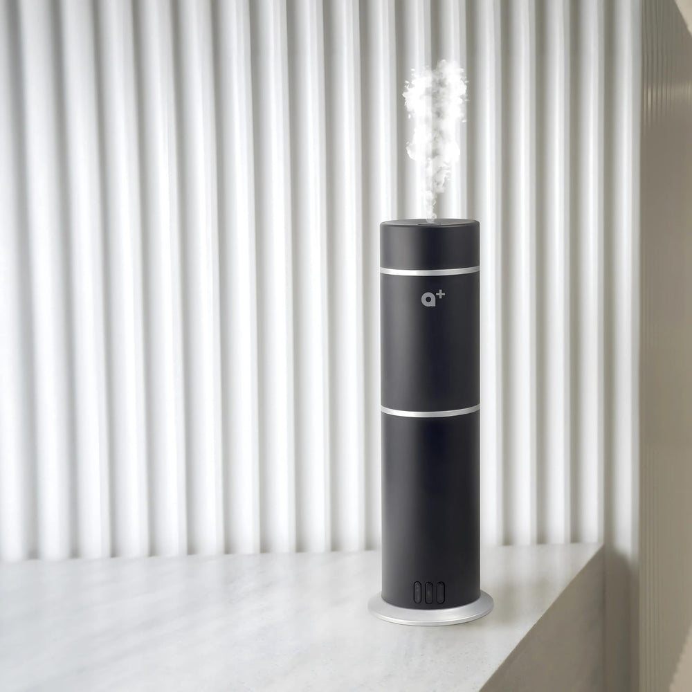 Aromar diffuser with family-safe oils in a pet-friendly home.