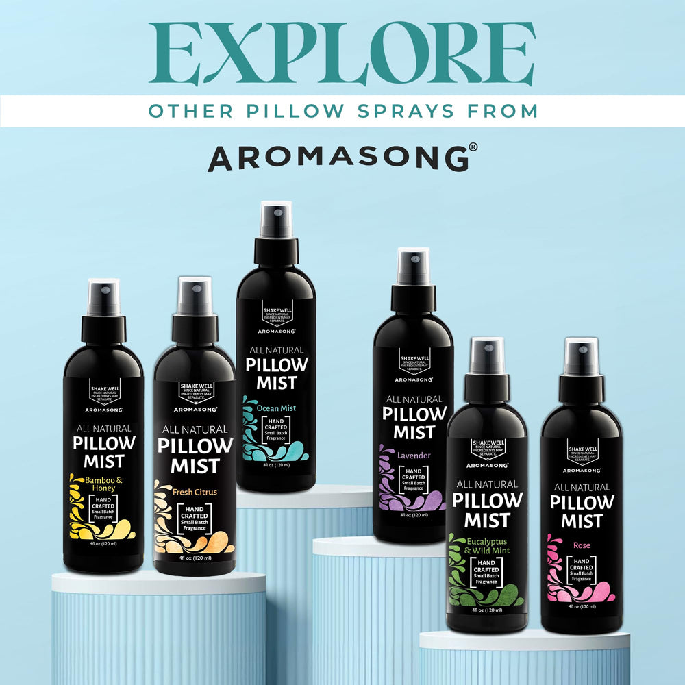 Spray mist over sheets to create a soothing bedtime ambiance.