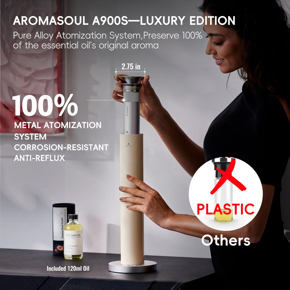 AROMASOUL 120ml essential oil included for immediate scenting