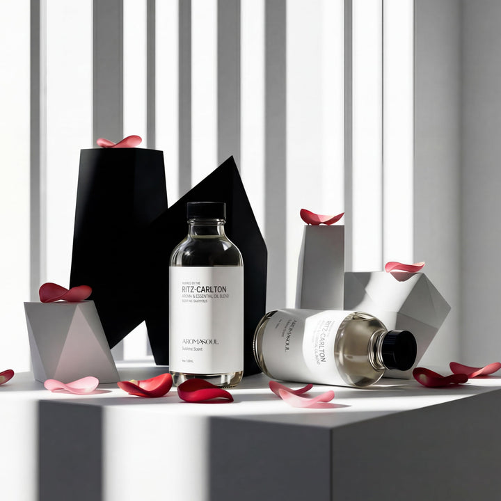 AROMASOUL 250ml bottle on display ideal for home fragrance