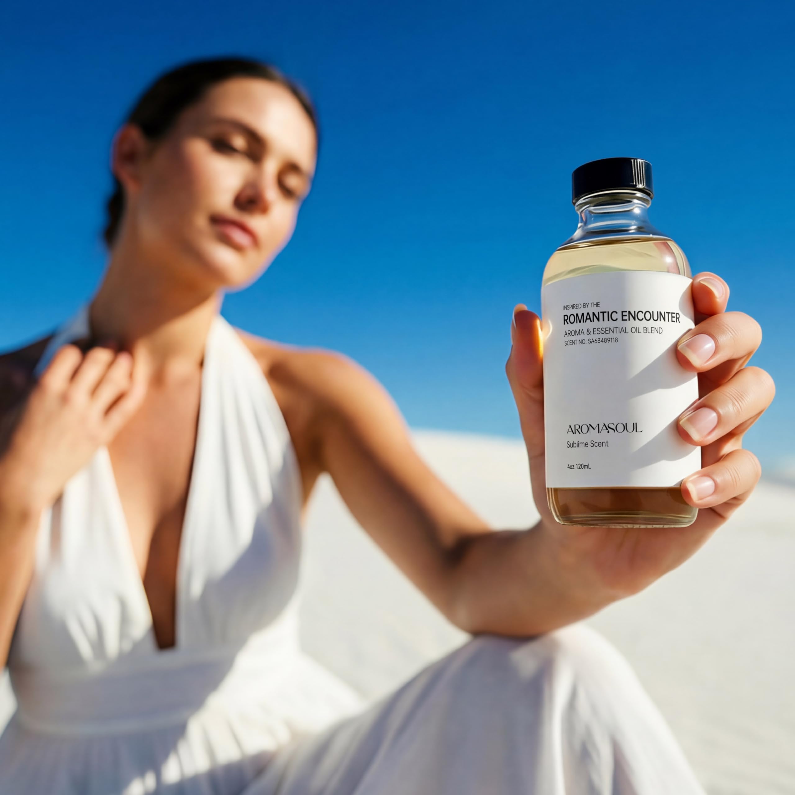AROMASOUL amber sandalwood base evokes warm, lasting memories.