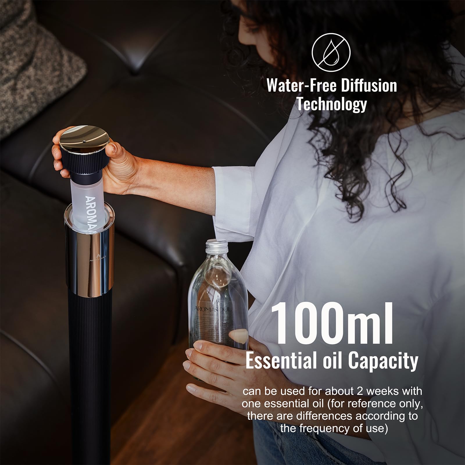 AROMASOUL elegant packaging protects the diffuser for gifting.