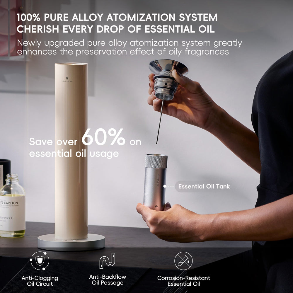 AROMASOUL long-life rechargeable diffuser for wireless operation