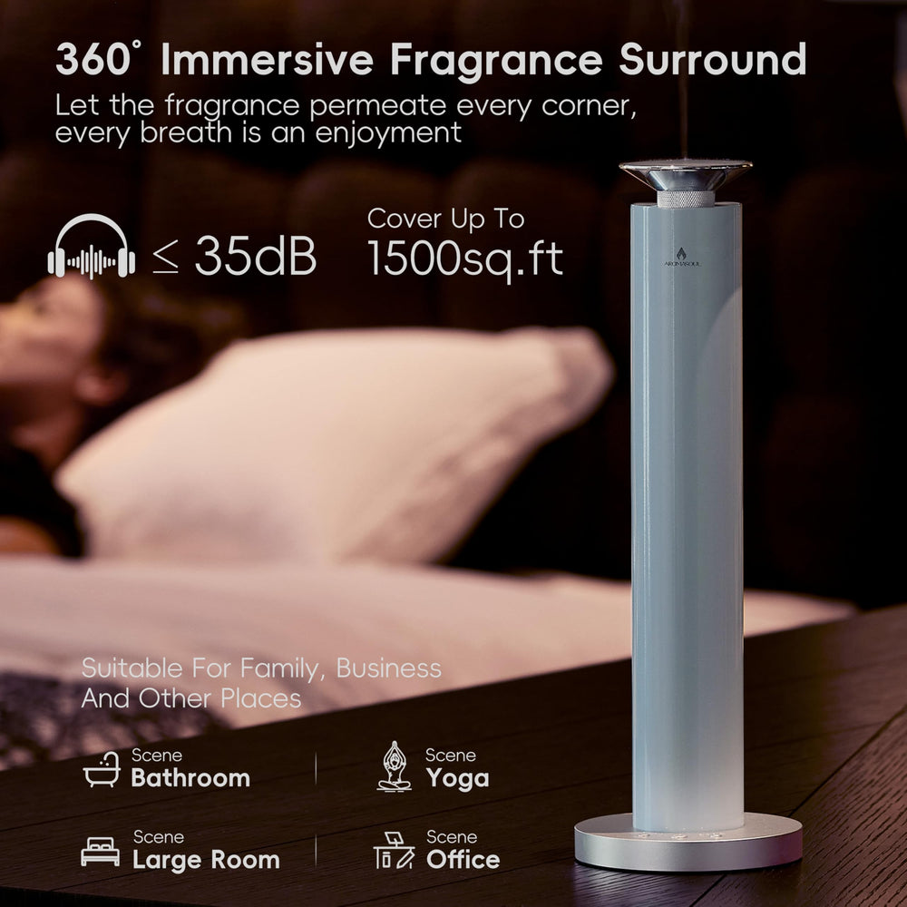 Premium starter kit packaging protects and presents the diffuser as a gift.