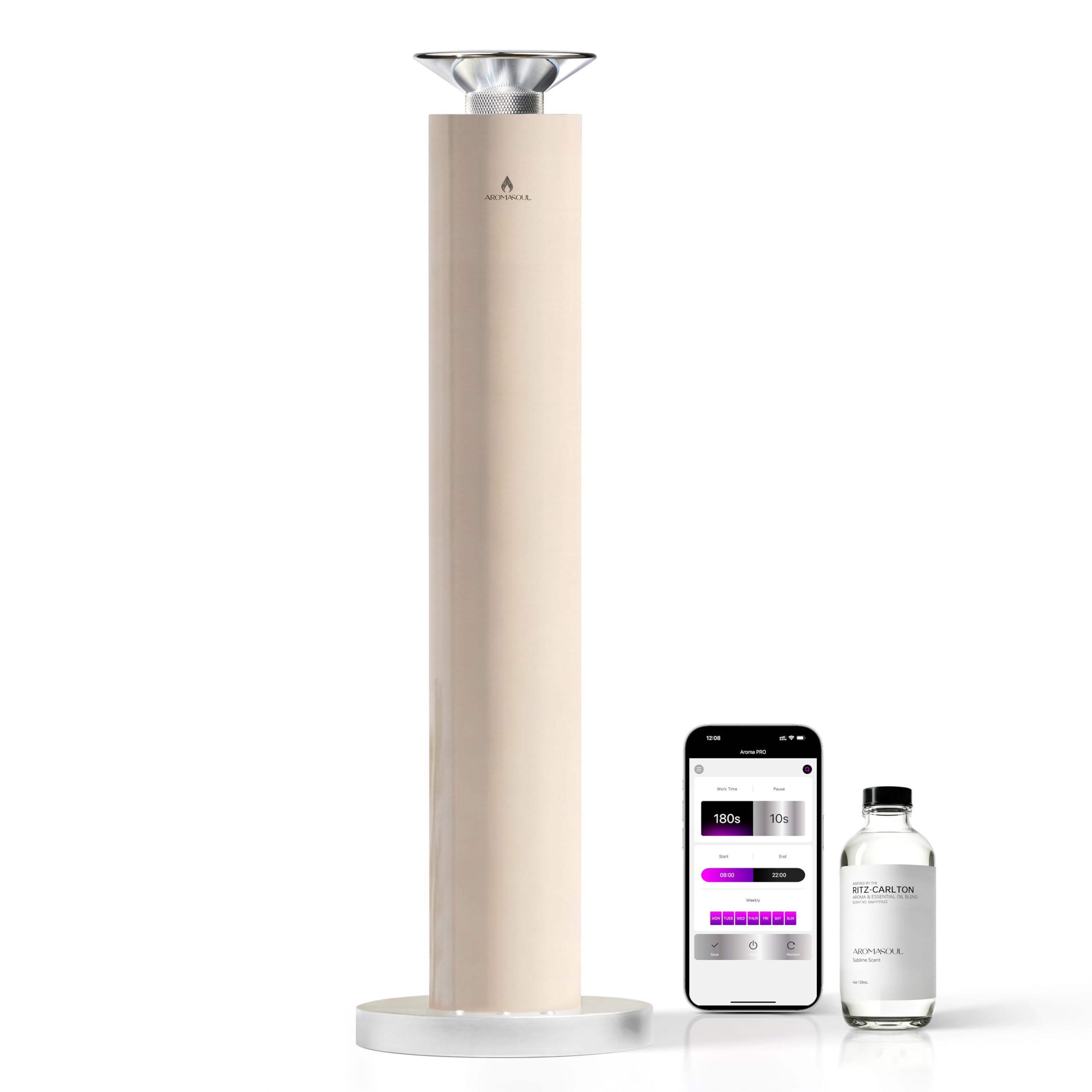 AROMASOUL waterless diffuser starter kit with alloy atomization for deep fragrance