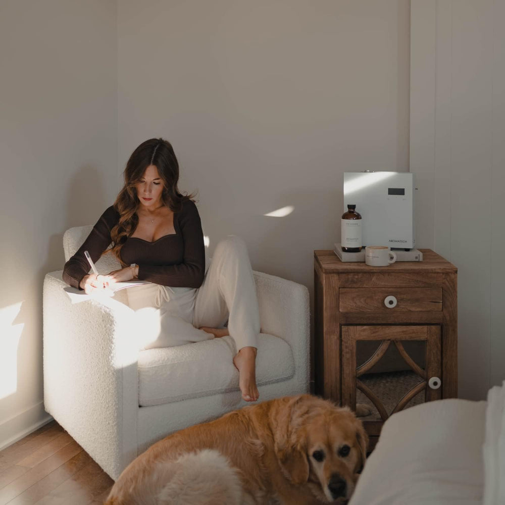 Aromatech AromaPro wall-mount setup for discreet, space-saving installation.