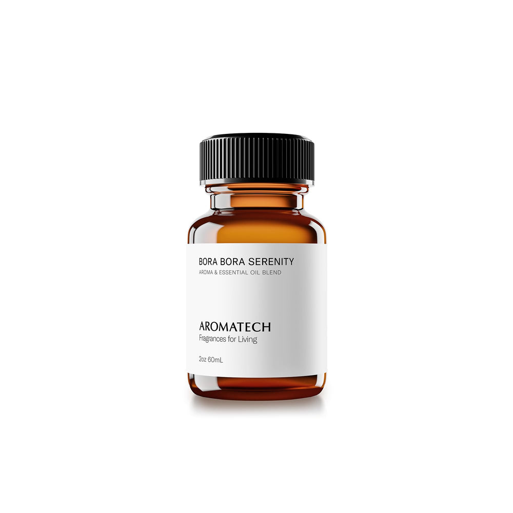AromaTech Bora Bora Serenity bottle pour image for room fragrance and relaxation