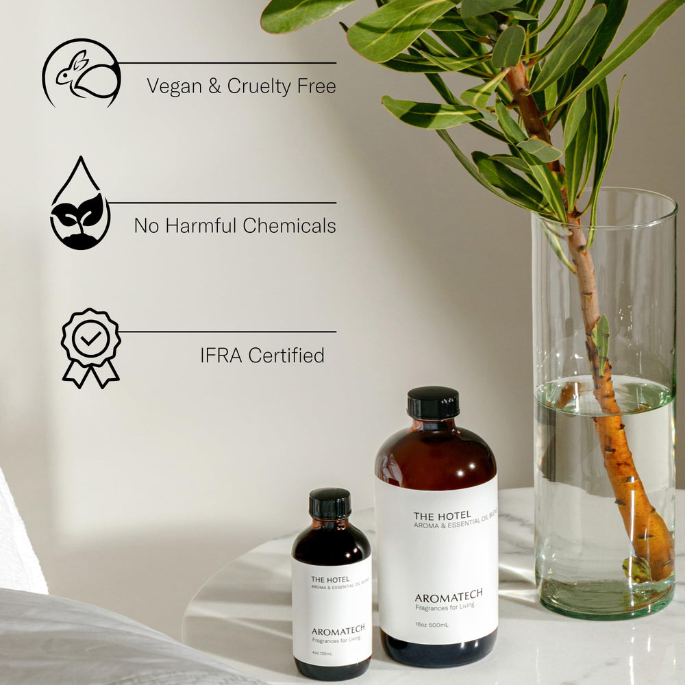 Aromatech fresh-pine-base essence shot suggesting grounding scent for evenings.