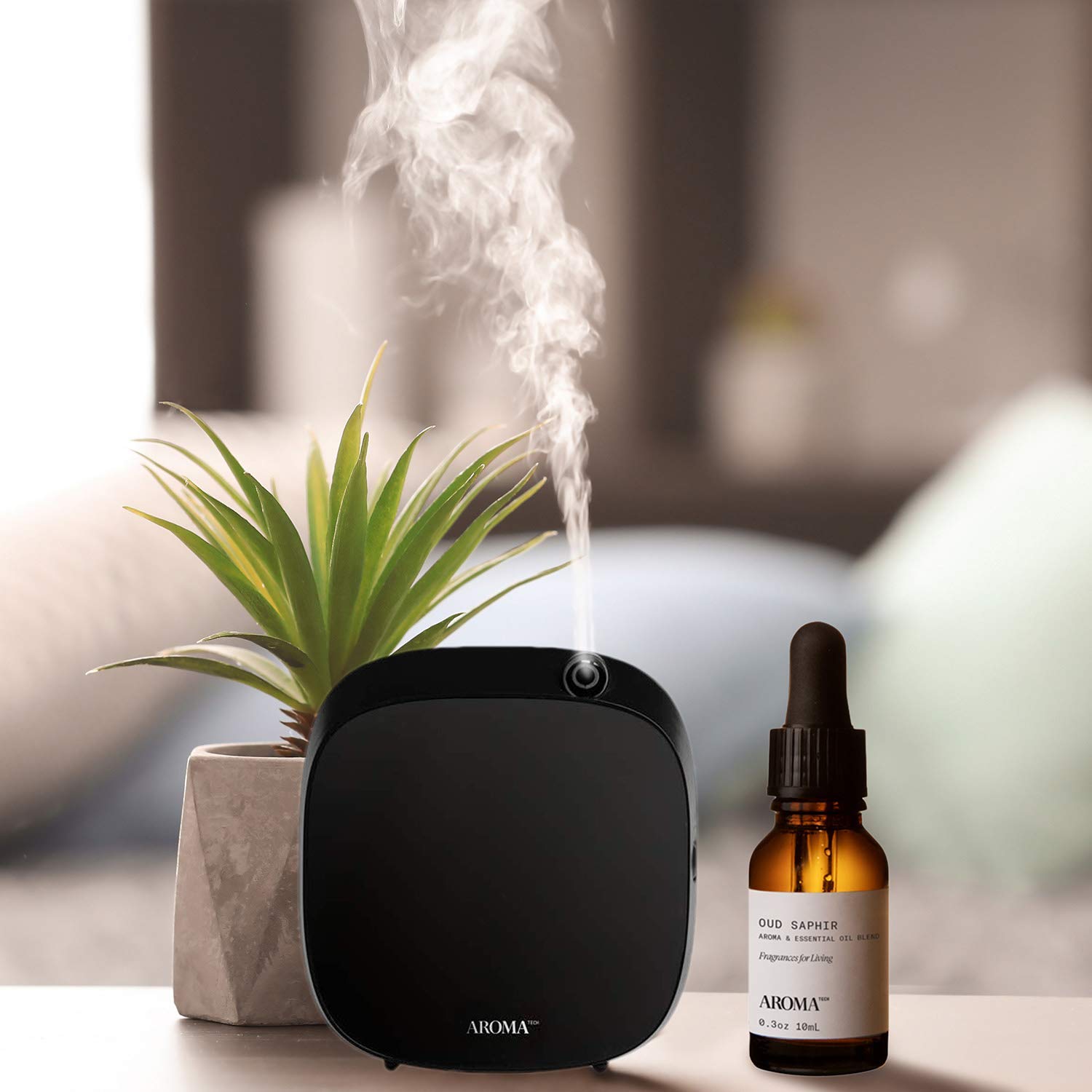 AromaTech Oud Saphir creates sophisticated ambiance in a cozy living space