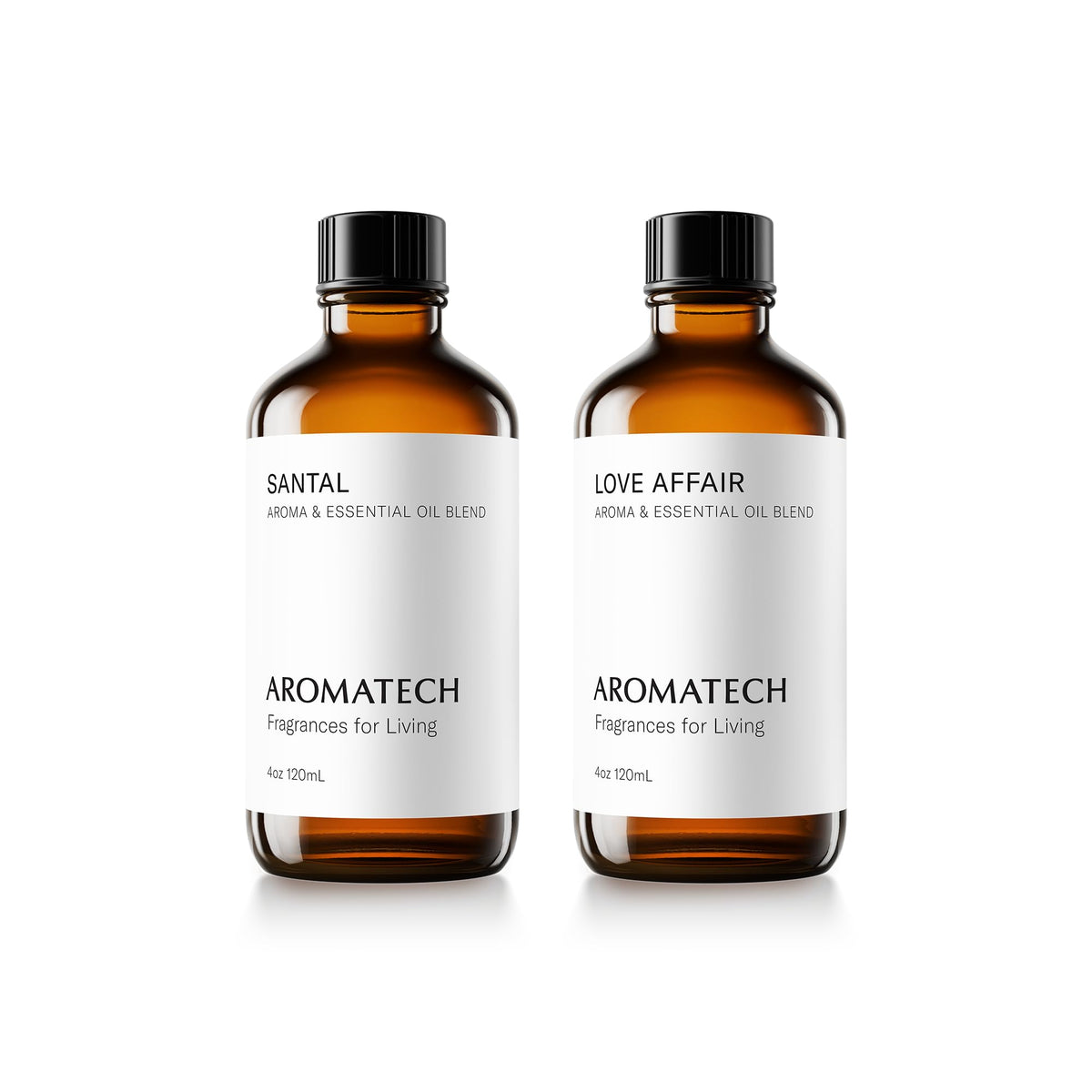AromaTech Santal Cardamom Papyrus bottle—warm, inviting ambience.