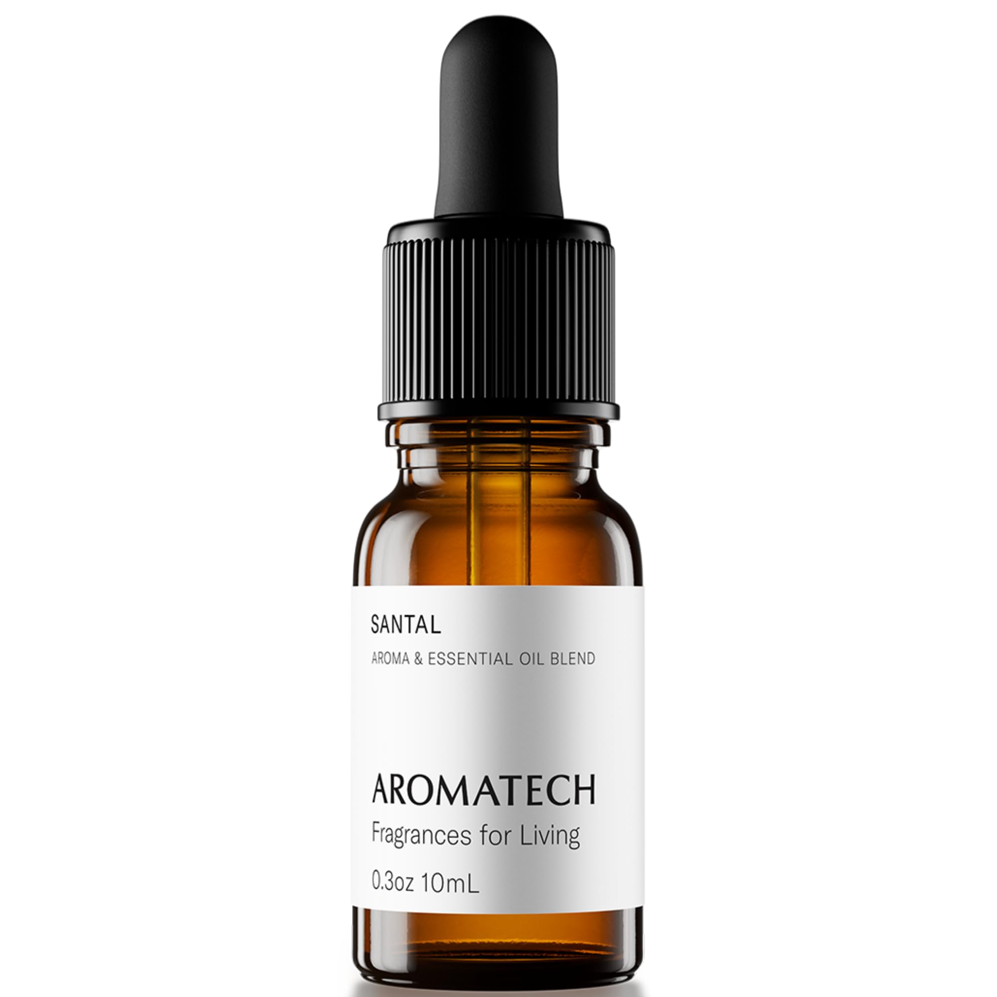 AromaTech Santal clear essential oil bottle for pure diffusing aroma.