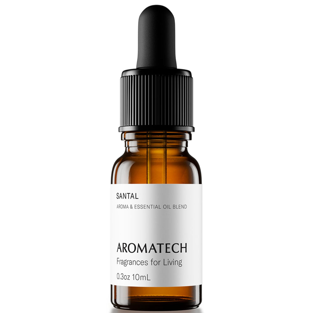 AromaTech Santal clear essential oil bottle for pure diffusing aroma.