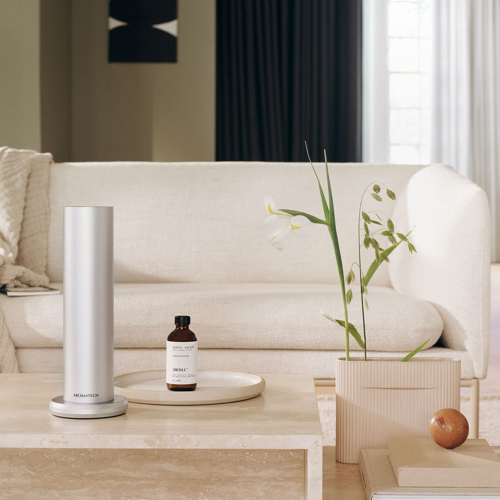 Aromatech Santal Escape cozy room ambience with soft lighting