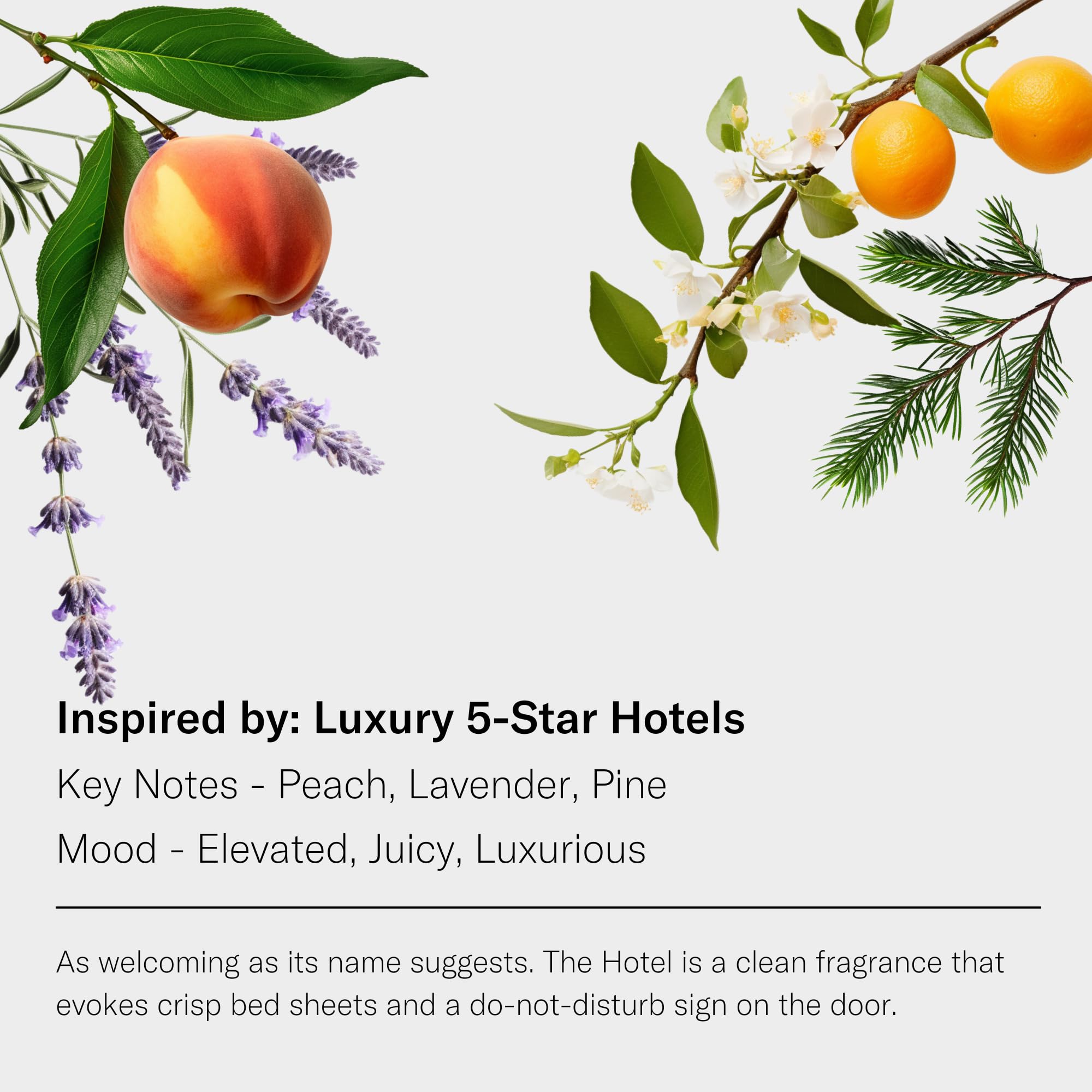 Aromatech The Hotel diffuser in-room scene promotes luxury fragrance and relaxation.