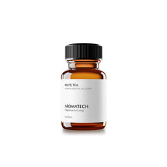 AromaTech White Tea aroma oil bottle releasing a calm, inviting scent.