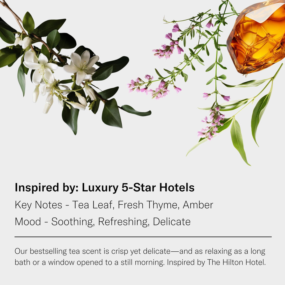 AromaTech White Tea & Thyme in diffuser for hotel-caliber calm at home.