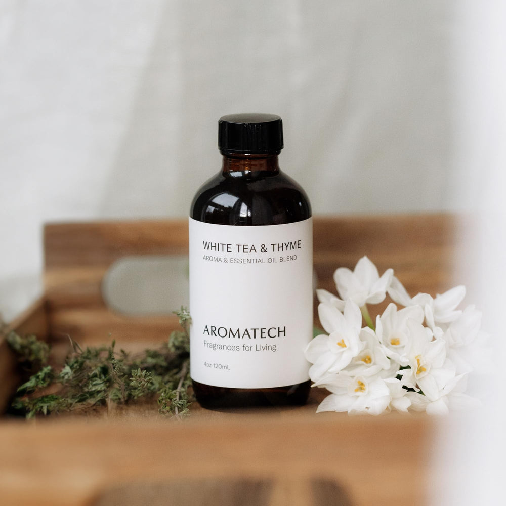 AromaTech White Tea & Thyme luxury hotel-inspired setting underlines premium experience.