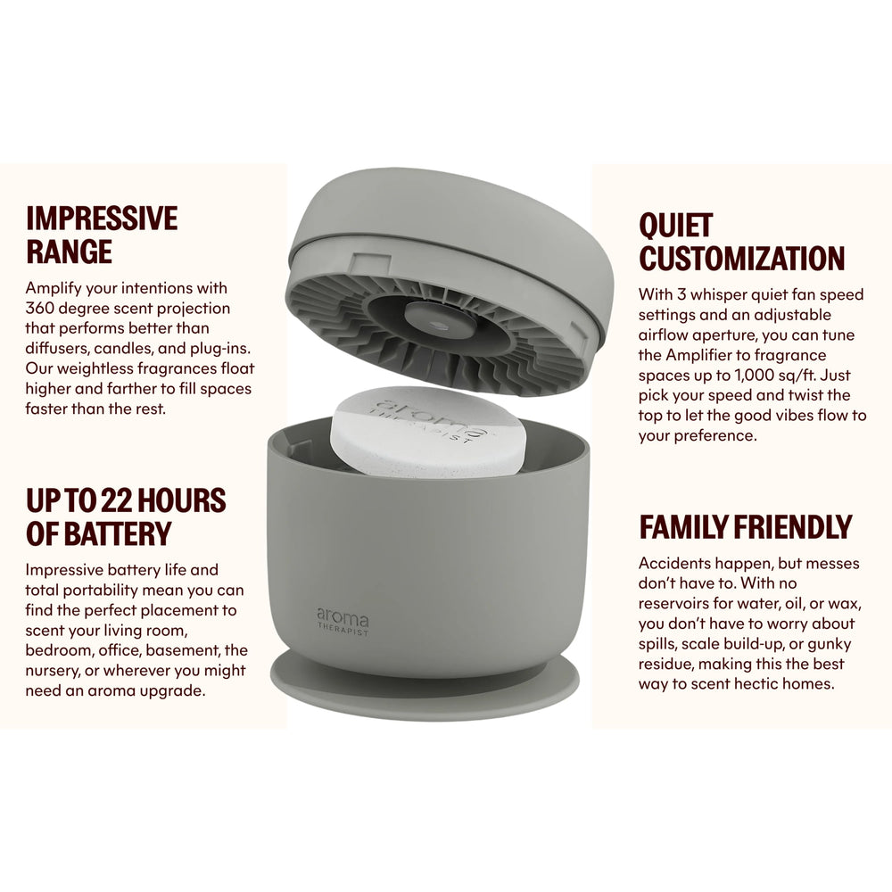 AromaTherapist AromaAmplifier mess-free operation keeps spaces clean and fragrance-ready