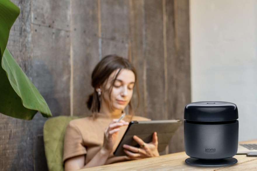 AromaTherapist AromaAmplifier operates whisper-quiet to keep spaces serene.